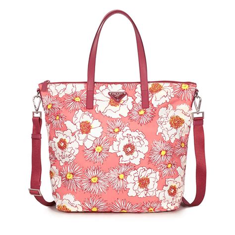 prada nylon tote rose fiore|prada nylon purses.